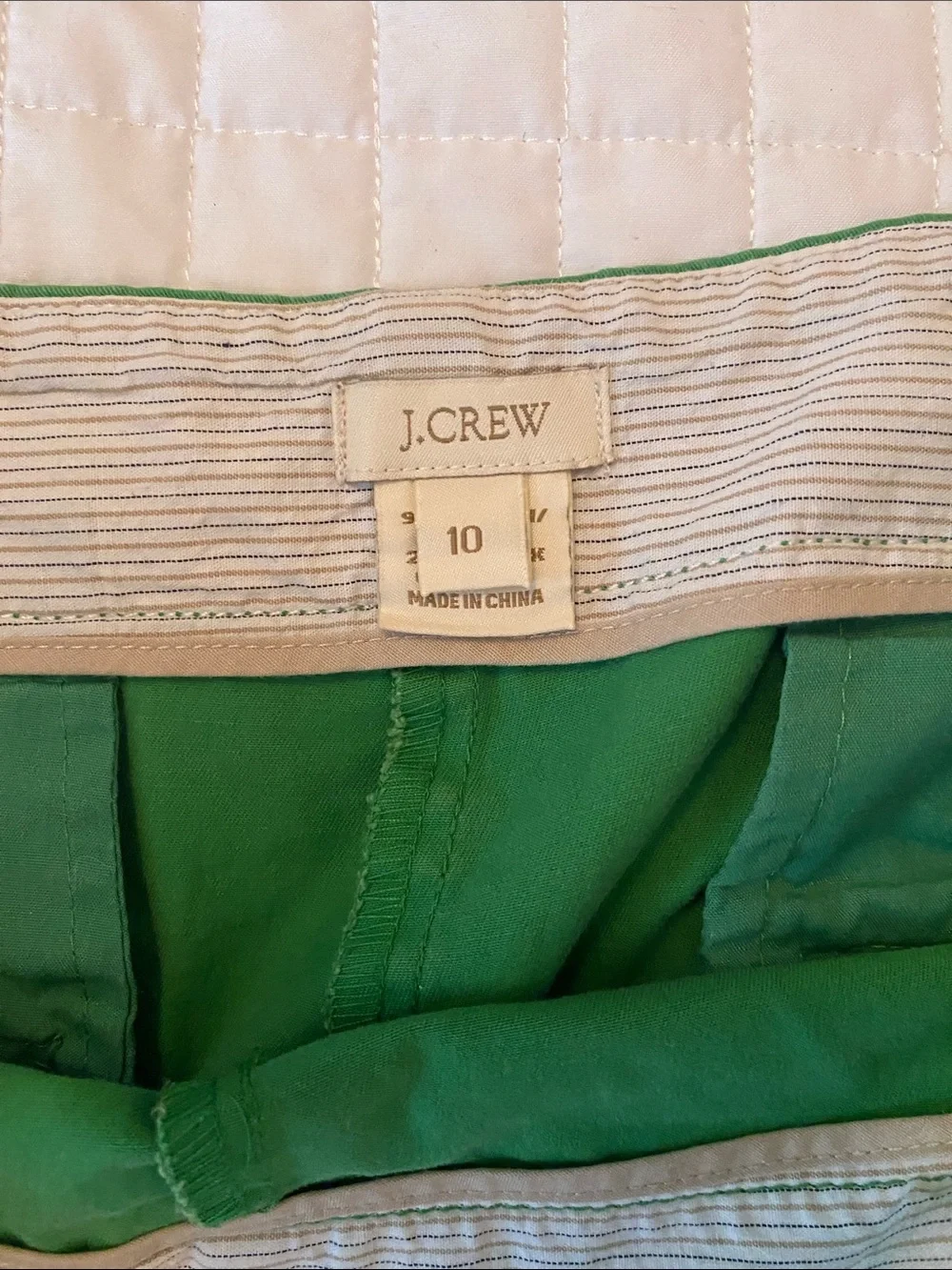 J. Crew Kelly Green Button-Accent Rolled Hem Shorts